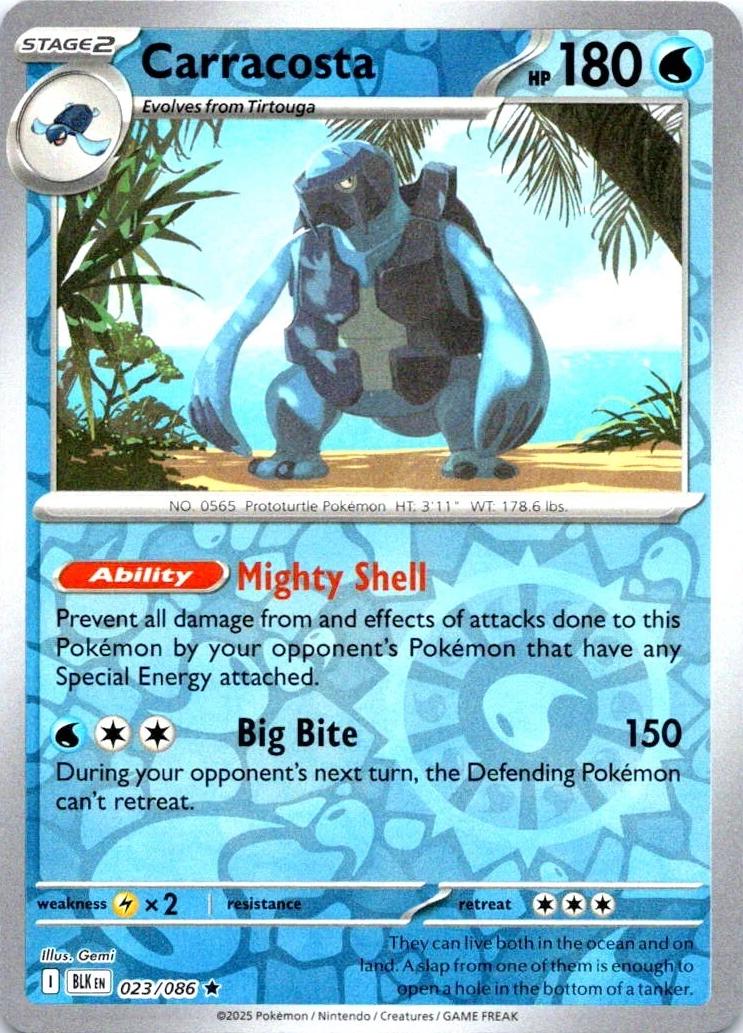 Black Bolt Carracosta [Reverse] Pokémon card